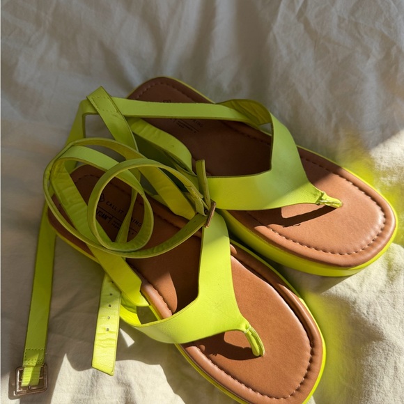 Call It Spring Neon Green Sandals - Picture 2 of 3